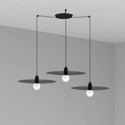 Lustra cu 3 Pendule design modern PLAT negru