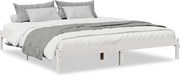 vidaXL Cadru pat foarte lung fără saltea alb 180x220 cm lemn masiv pin