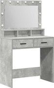 vidaXL Masă de Machiaj Gri din beton 79 x 41 x 135 cm Lemn compozit