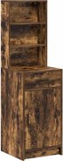 vidaXL Bufet cu sertar Stejar fumuriu 40 x 40,5 x 135 cm Lemn compozit