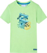 vidaXL Tricou pentru copii, verde neon, 116