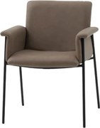 Scaun tip fotoliu Ramira, piele ecologica, structura metalica - MARO