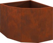 vidaXL Ghiveci de colț Ruginit 45 x 45 x 35 cm