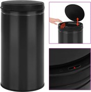 vidaXL Coș de gunoi automat cu senzor, 60 L, negru, oțel carbon