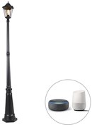 Lampa exterioară inteligentă neagră 200 cm IP44 cu Wifi ST64 - Havana
