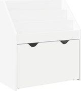 vidaXL Raft pentru copii cu sertar Alb 60 x 29,5 x 69 cm Lemn compozit