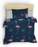 Lenjerie de pat pentru copii albastru-închis/roz pentru pat de o persoană 140x200 cm Big Filamin – Mijolnir