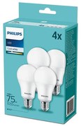 SET 4x bec LED Philips A60 E27/10W/230V 4000K