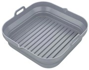 Set 2 forme din silicon pentru Airfryer Klausberg KB 7790, 21x20.3 cm, Pana la 230°C, Fara BPA, Gri