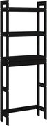 vidaXL Raft de toaletă, negru, 63x26x171 cm, lemn masiv de pin