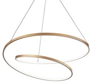 Lustra LED suspendata design modern circular OZ SP D60 ON-OFF OTTONE