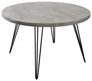 Masa rotunda design industrial vintage Scorpion 120cm Mango, gri
