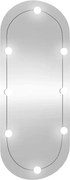 vidaXL Oglindă de perete cu lumini LED 40x90 cm oval sticlă