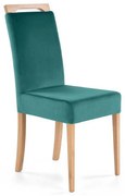Scaun de bucătărie Clarion II, verde / stejar miere