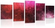 Tablou 5-piese Mandala cu fundal galactic