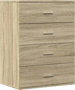 vidaXL Servantă, stejar sonoma, 60x39x80 cm, lemn compozit