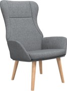 vidaXL Scaun de relaxare, gri deschis, material textil