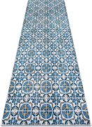 ANDRE 53020 covor lavabil gresii de Lisbona, bucatarie, anti-alunecare - albastru / bej