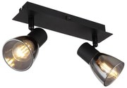 Aplica de perete / tavan cu 2 spoturi directionabile design modern CLAUDE negru