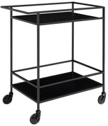 Cărucior de bar cu structură din oțel House Nordic Vita, negru