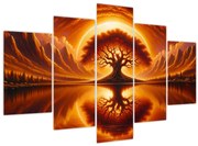 Tablou – Arbore în soare sângeriu (150x105 cm)