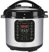 Multicooker sub presiune Beper P101COS001, 1200W, 6 L, 15 programe, Timer, Inox/Negru