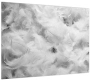 Tablou pe sticlă - Nori de pene (70x50 cm)