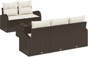 vidaXL Set de canapele pentru grădină Maro 55 x 55 x 37 cm poliratan