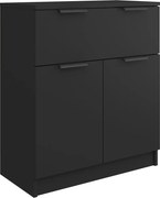 vidaXL Servantă, negru, 60x30x70 cm, lemn prelucrat