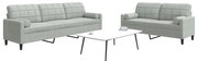 vidaXL Set de canapele cu perne, 2 piese, gri deschis, catifea
