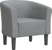 vidaXL Fotoliu tip cuvă, gri deschis, material textil