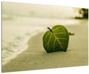 Tablou cu frunză în nisip (90x60 cm)