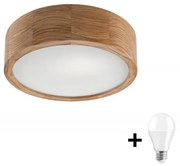 Plafonieră LED OAK 1xE27/10W/230V stejar d. 27 cm