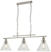 Lustra suspendata design clasic Pyramid silver satin 1277-3SS SRT