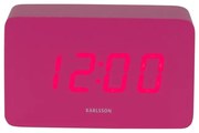 Karlsson 5983BP ceas LED de design cu alarmă roz,10 cm