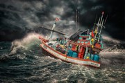 Fotografie Thai Fishing boat, Marcel Egger