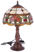 Lampa de masa Tiffany Lotus h 45 cm, abajur 30 cm