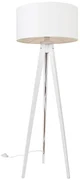 Lampă de podea modernă cu trepied alb cu abajur alb 50 cm - Tripod Classic