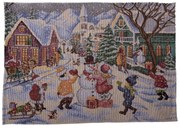 Suport farfurie de Crăciun Winter Scene, 33 x 48 cm