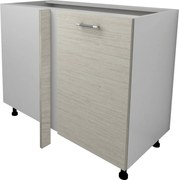 Corp Baza Colt Lecce, Lemn Alb/Alb, 98 x 50 x 80 cm