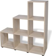 vidaXL Bibliotecă în trepte / Raft de expunere 107 cm Stejar
