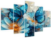 Tablou - Fluturi albaștri (150x105 cm)