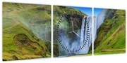 Tablou - Cascada Seljalandsfoss (cu ceas) (90x30 cm)