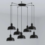 Lustra suspendata design modern TATAWIN S 7L negru