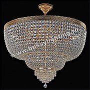 Lustra Cristal Bungo cu Diam 80 cm, Alama Masiv, Finisaj Auriu - Bussy Lighting 0186-58-80