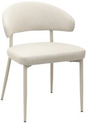 MAZZONI EXPORT IRIS Bej (material Basel 24)/cadru bej-gri (cașmir) - SCAUN MODERN TAPIȚAT PENTRU SALON/SUFRAGERIE BOHO