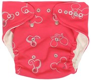 Mamatti Set scutece pânză EKO - chiloți + 2 x scutec, Șoarece, mărimea. 3 - 8 kg, roșu 5-14 kg