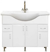 Dulap inferior Bianca Plus 105 cu lavoar, alb lucios