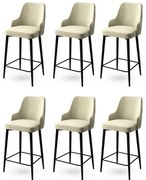 Set de scaune de bar Enox Cream, 6 buc., 6 buc.