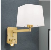 Orion WA 2-1469/1- Lampă LED de perete CARLTON 1xE27/40W/230V + LED/3W alb/auriu